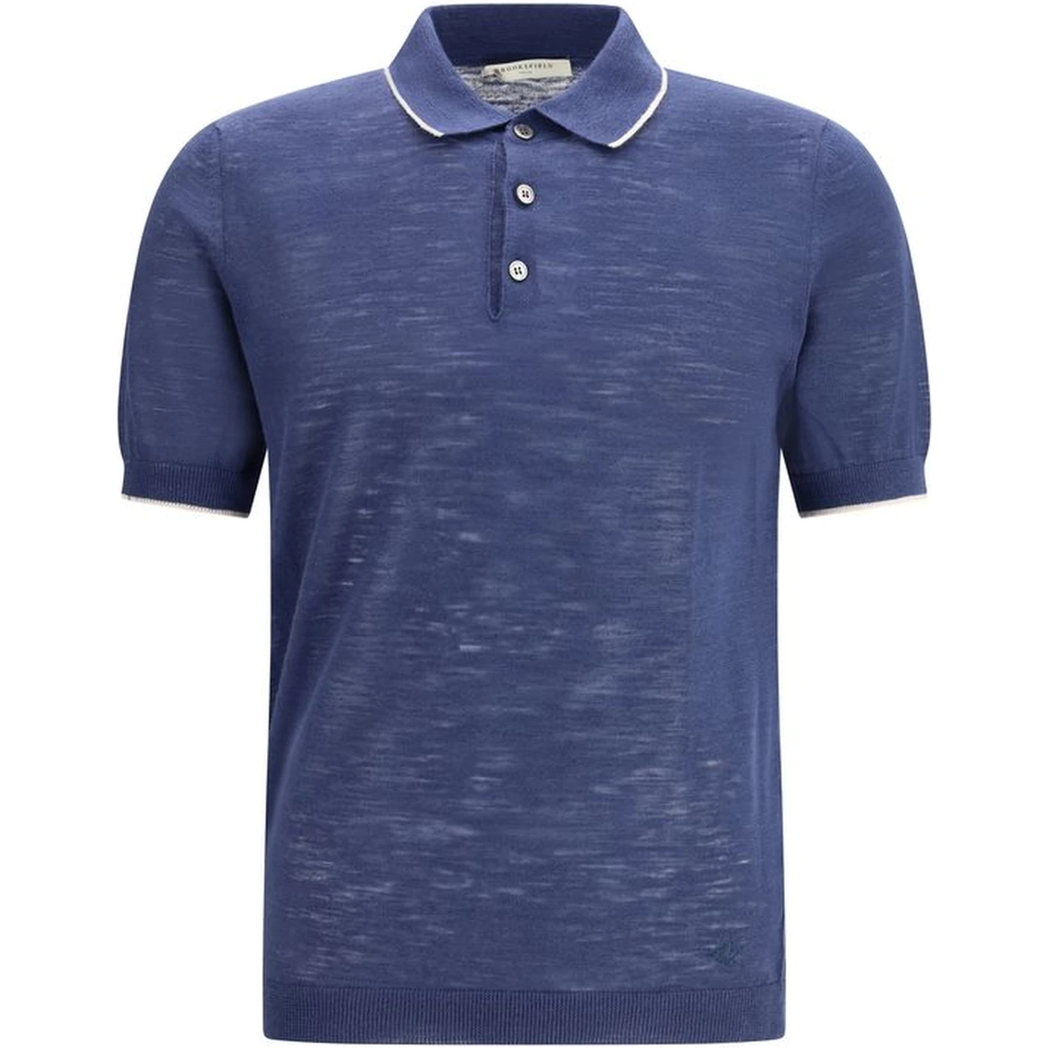 Blue Linen Polo Shirt