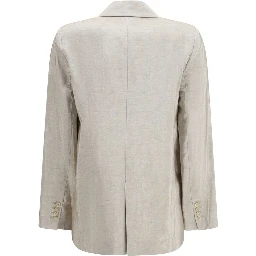 Silver Cotton Blazer