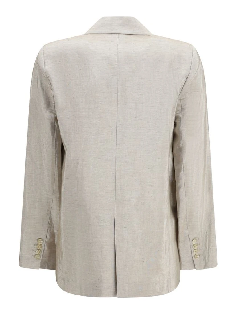 Silver Cotton Blazer