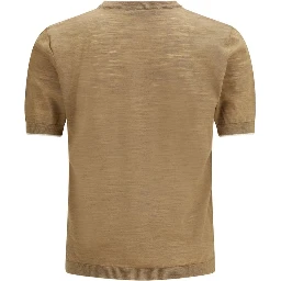 Beige Linen Shortsleeve Shirt