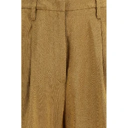 Beige Linen Bermuda Shorts