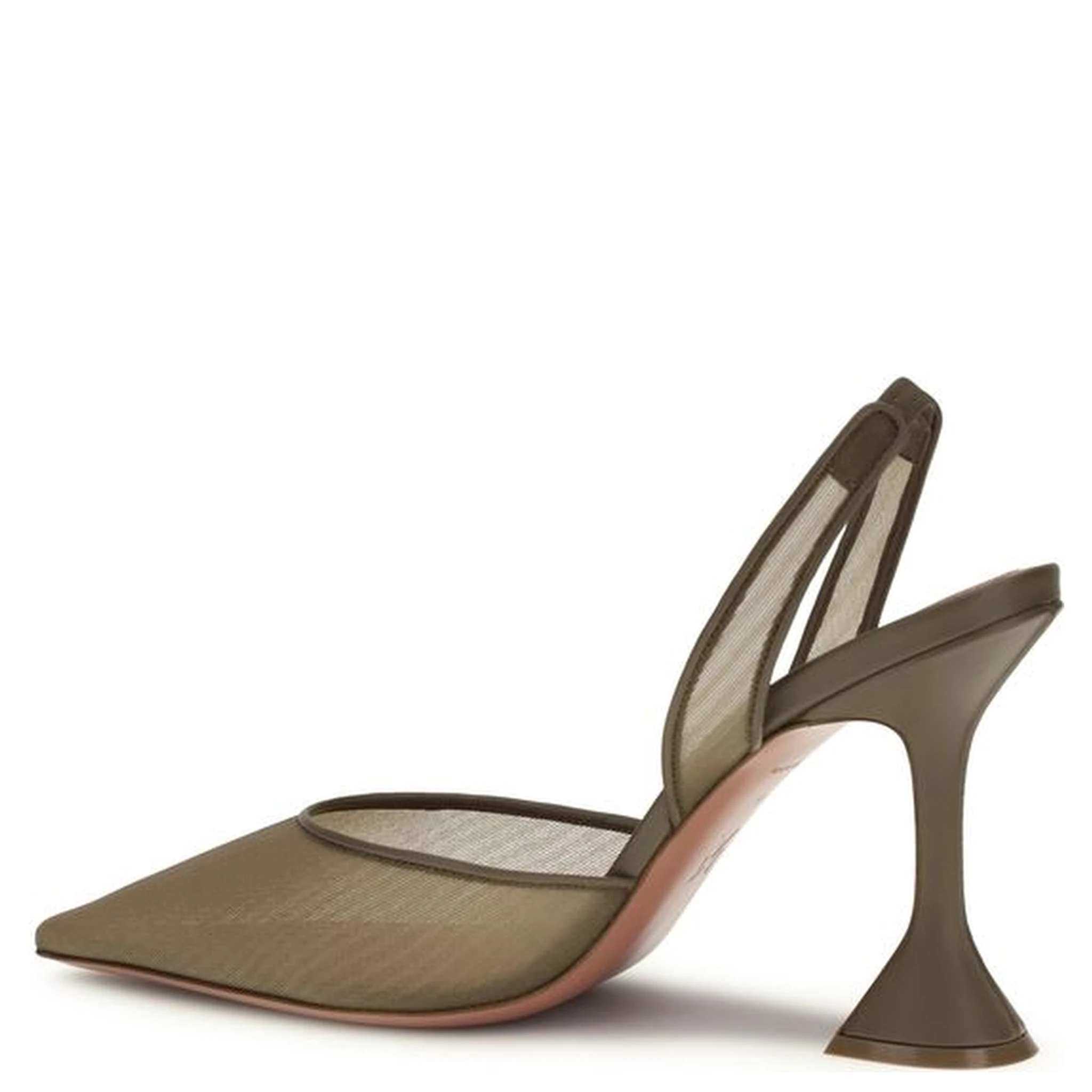 Brown Nylon Platform Pumps