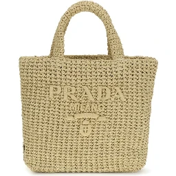 Beige Viscose Handbag