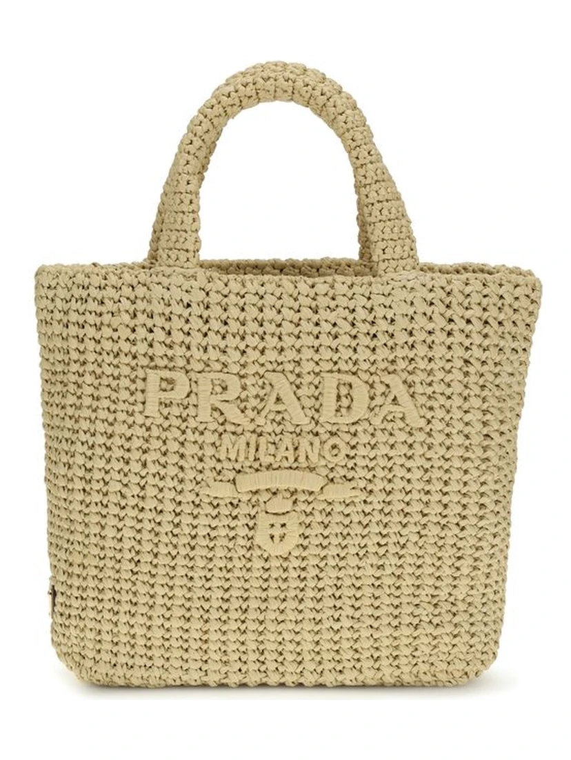 Beige Viscose Handbag