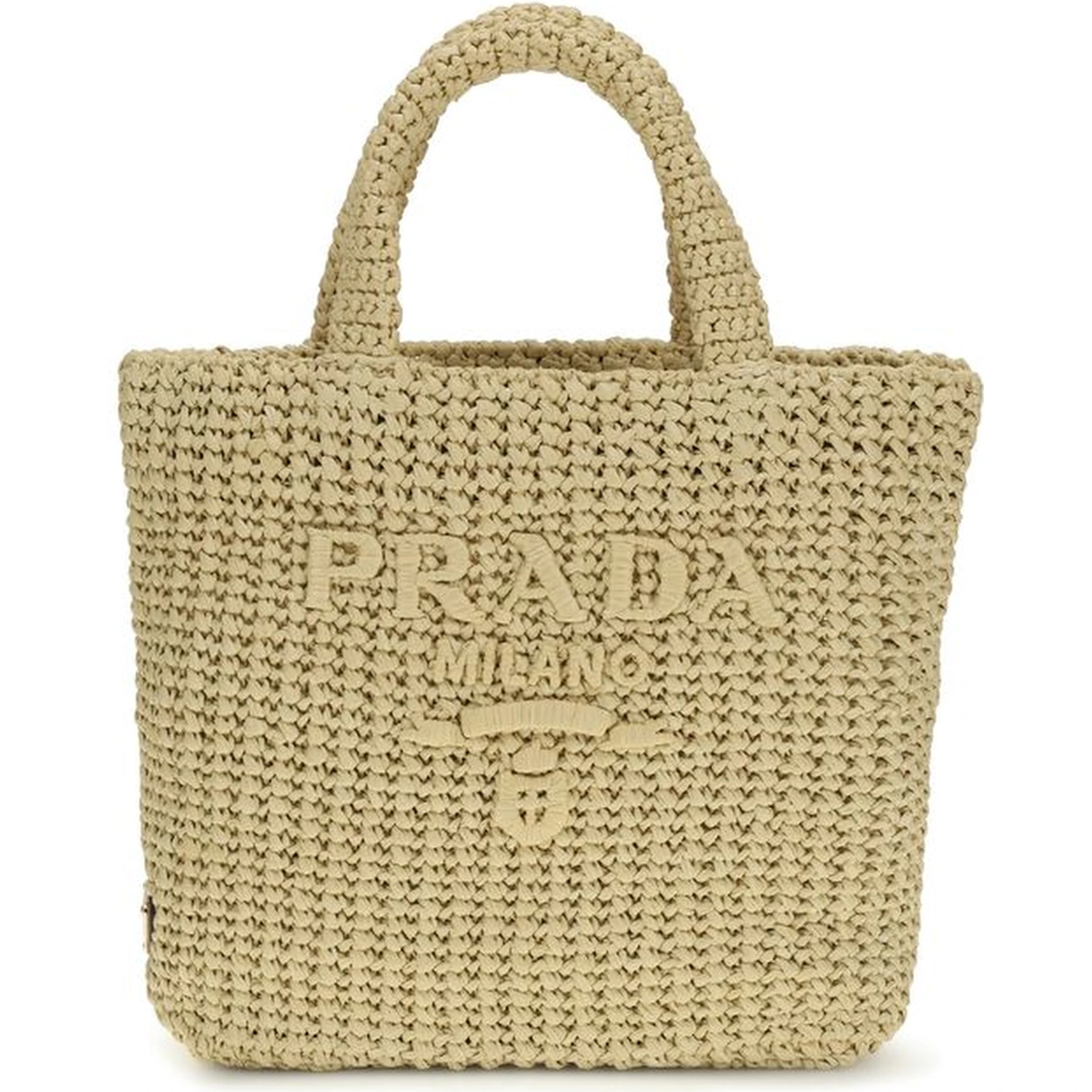 Beige Viscose Handbag