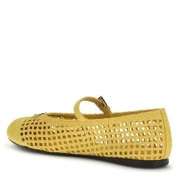 Bicolor Cotton Ballet Flats