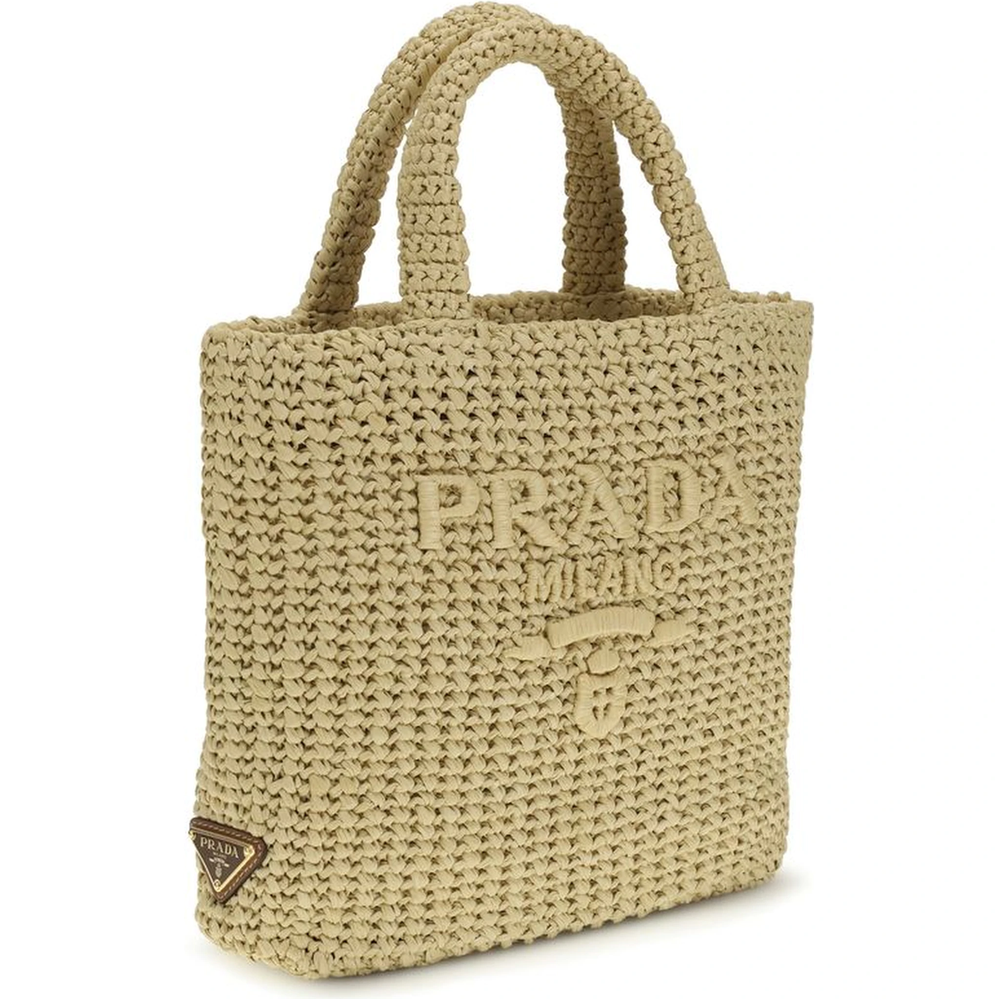 Beige Viscose Handbag