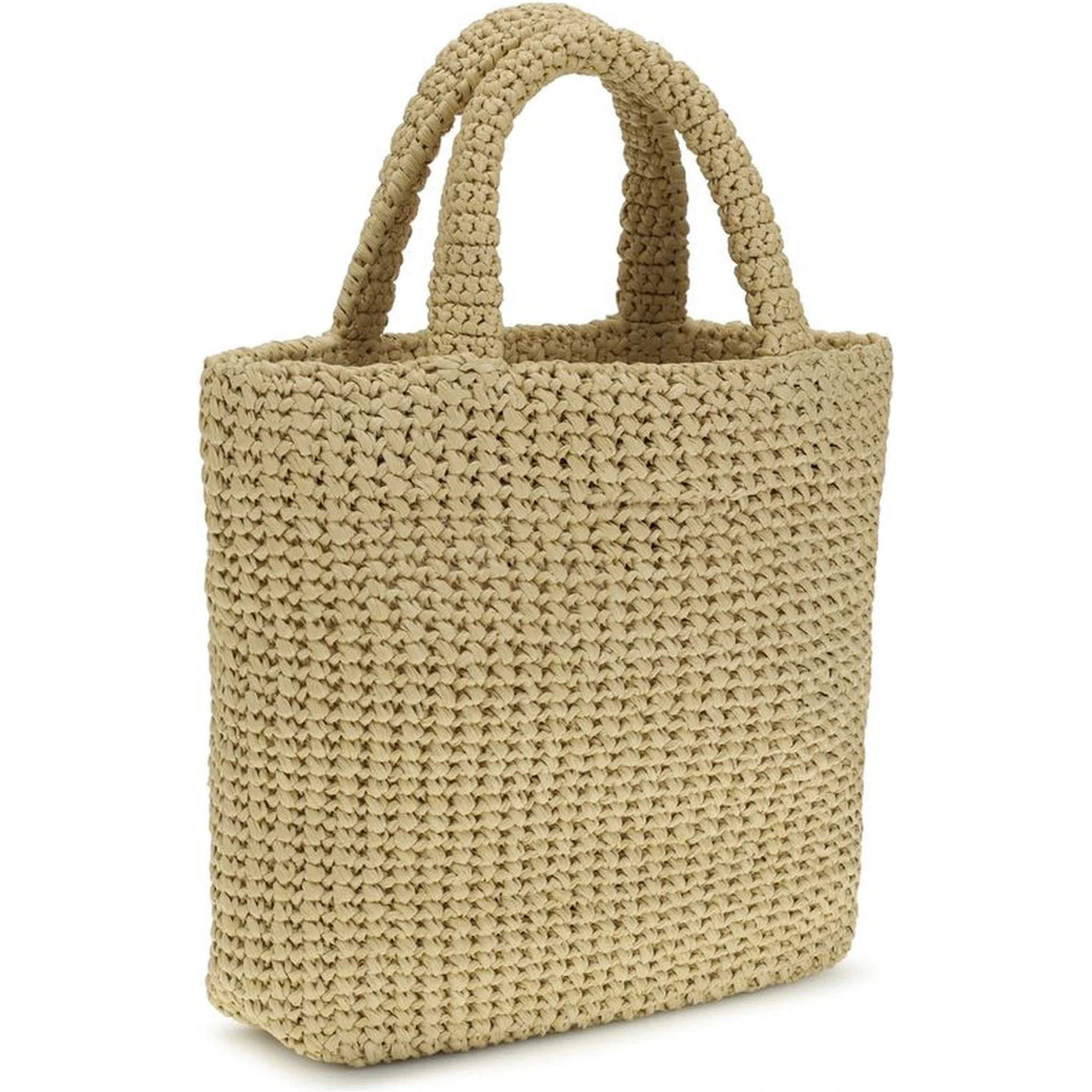 Beige Viscose Handbag