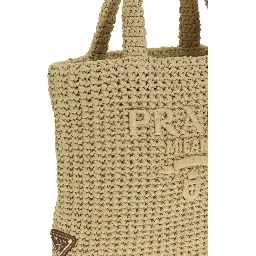 Beige Viscose Handbag