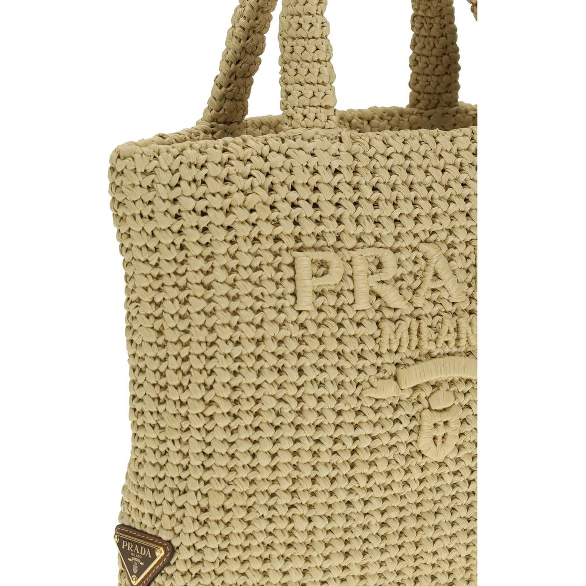 Beige Viscose Handbag