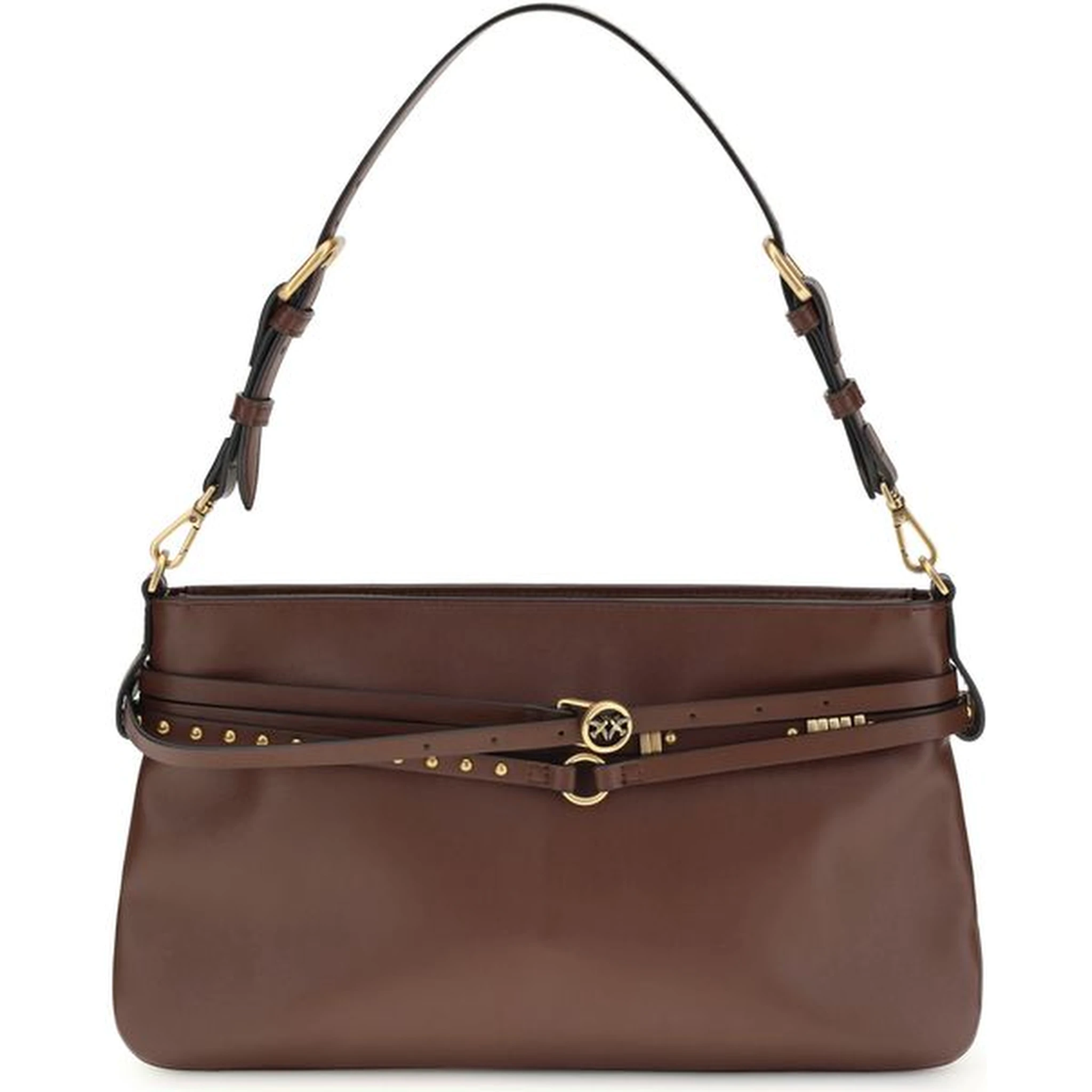 حقيبة كتف بوس توروس من جلد العجل البني