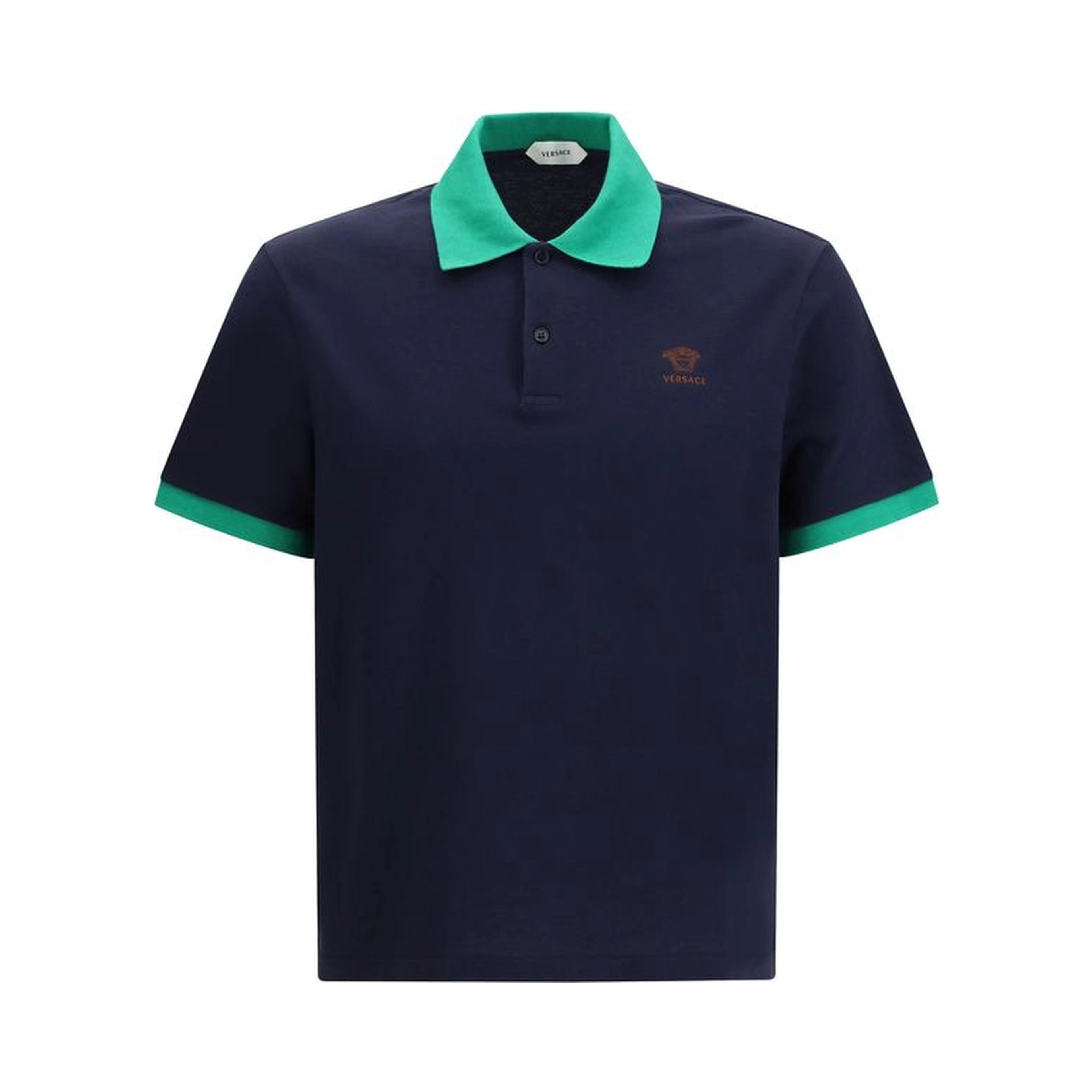 Blue Cotton Polo Shirt