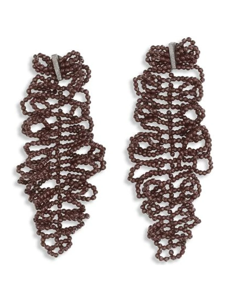 Bordeaux Silver Earrings