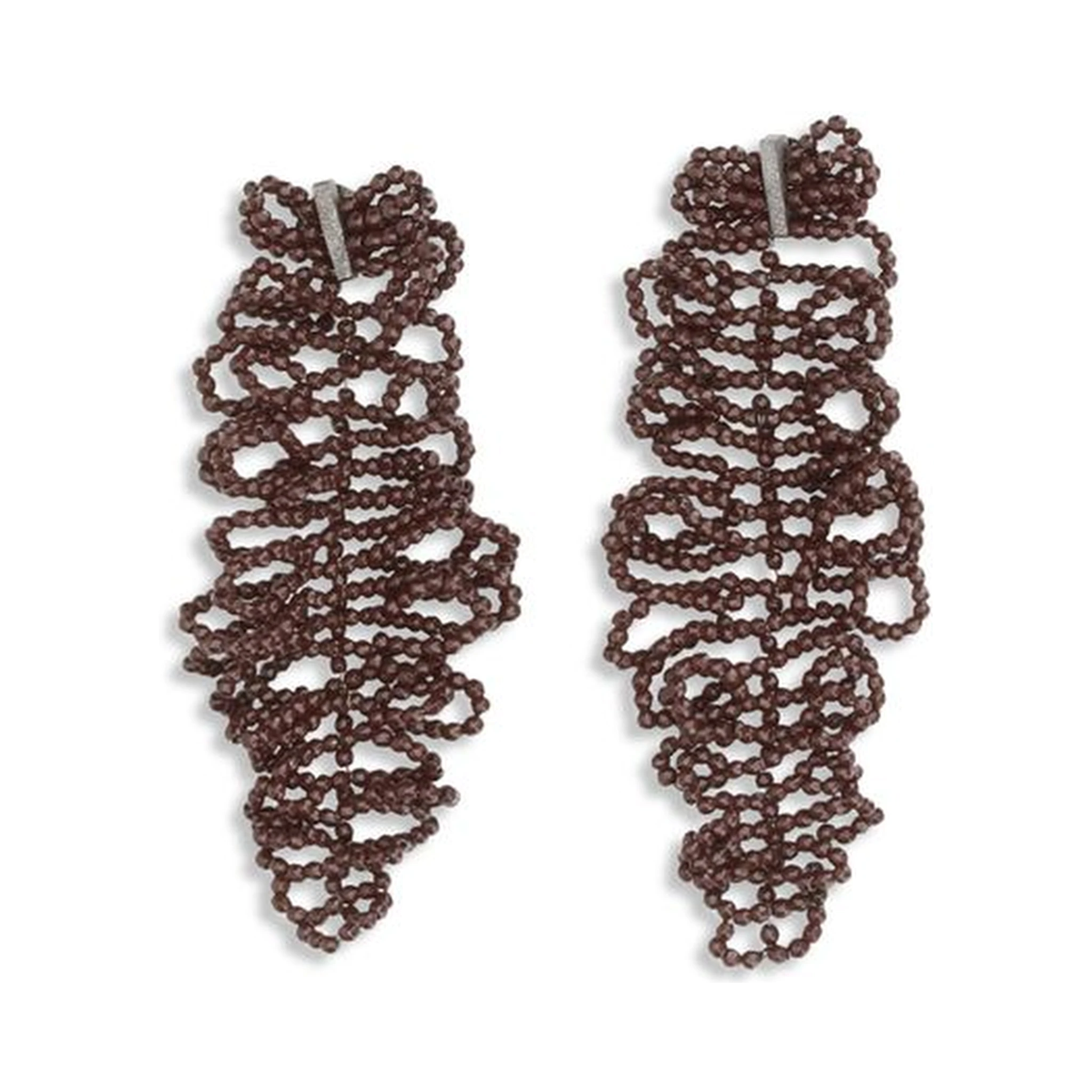 Bordeaux Silver Earrings