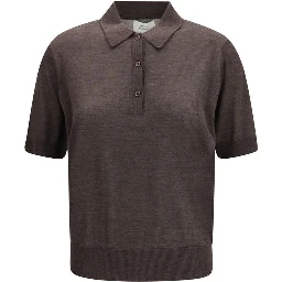 Brown Cashmere Polo Shirt