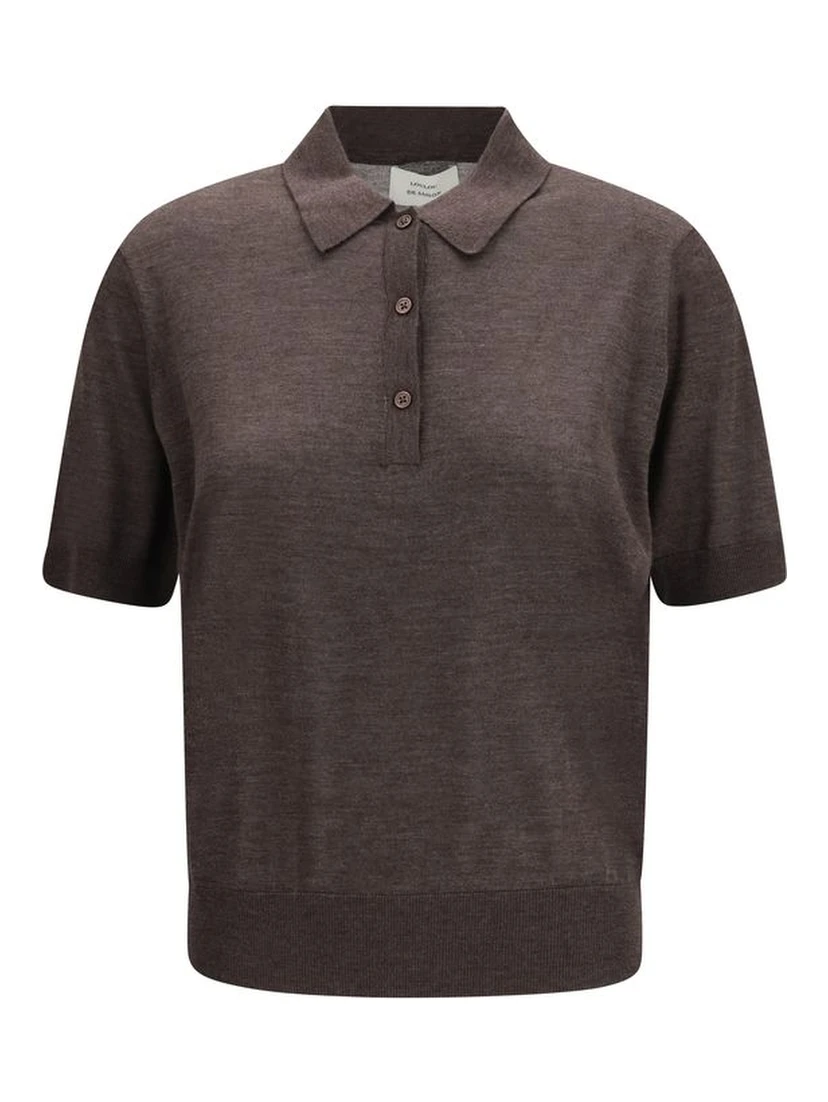 Brown Cashmere Polo Shirt