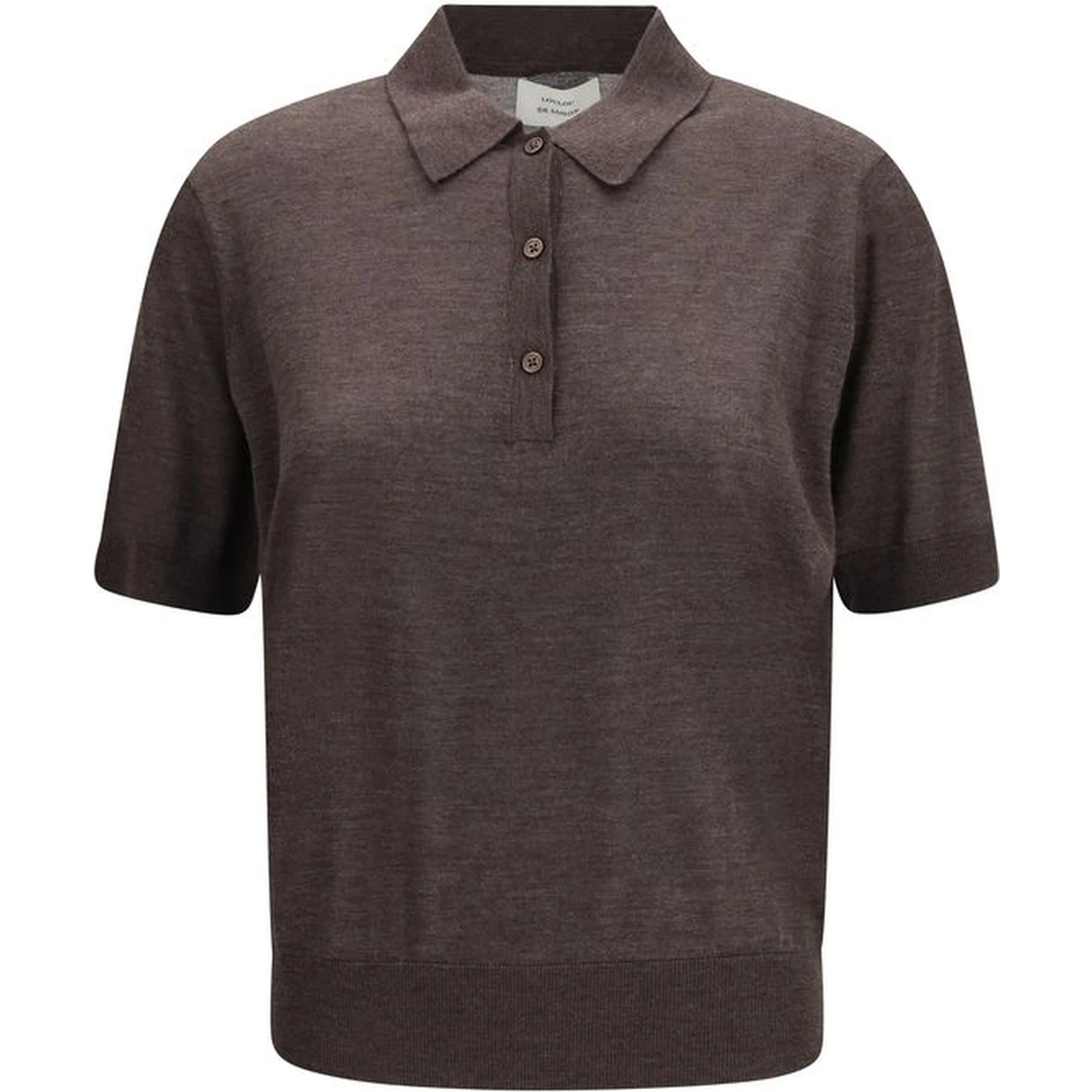 Brown Cashmere Polo Shirt