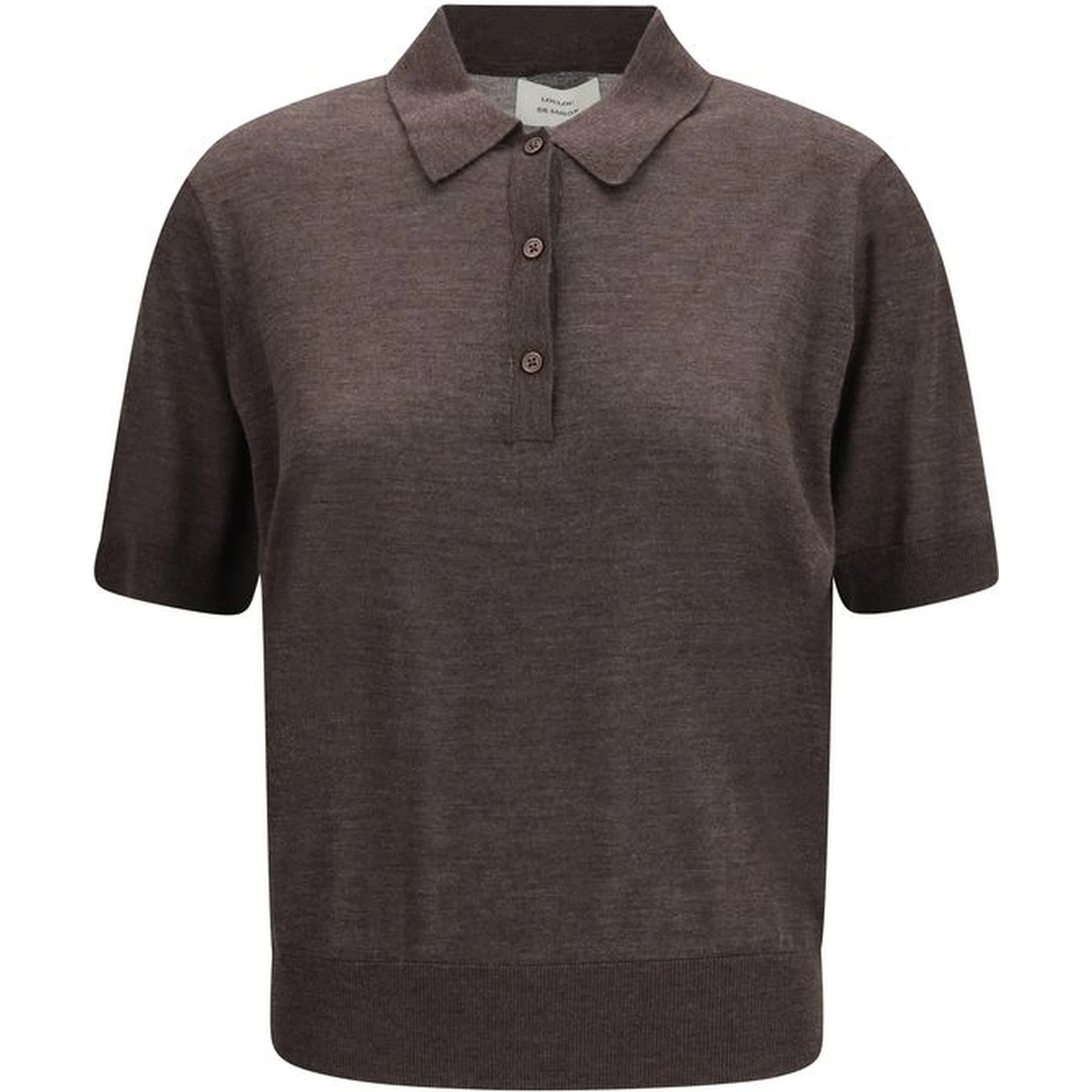 Brown Cashmere Polo Shirt