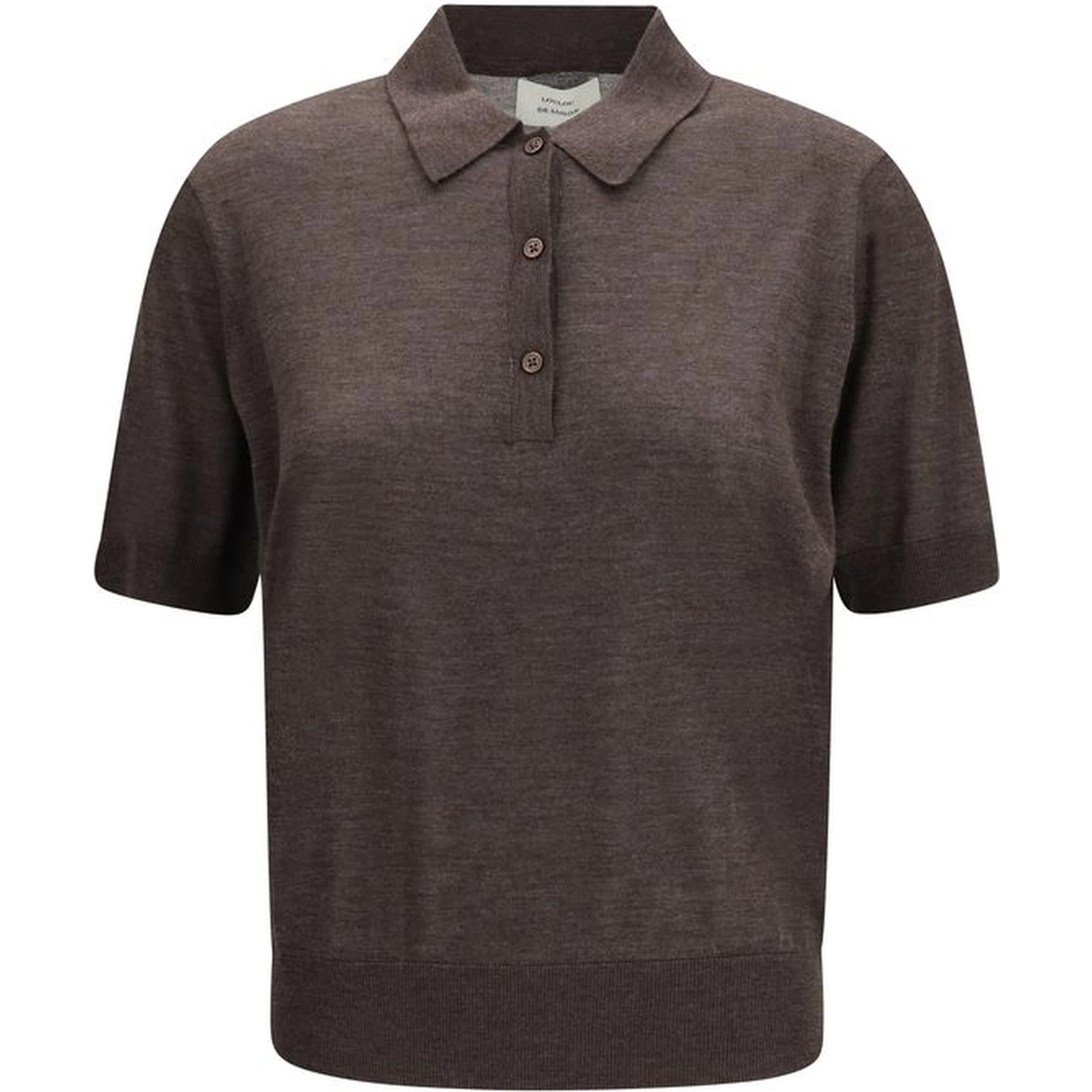 Brown Cashmere Polo Shirt