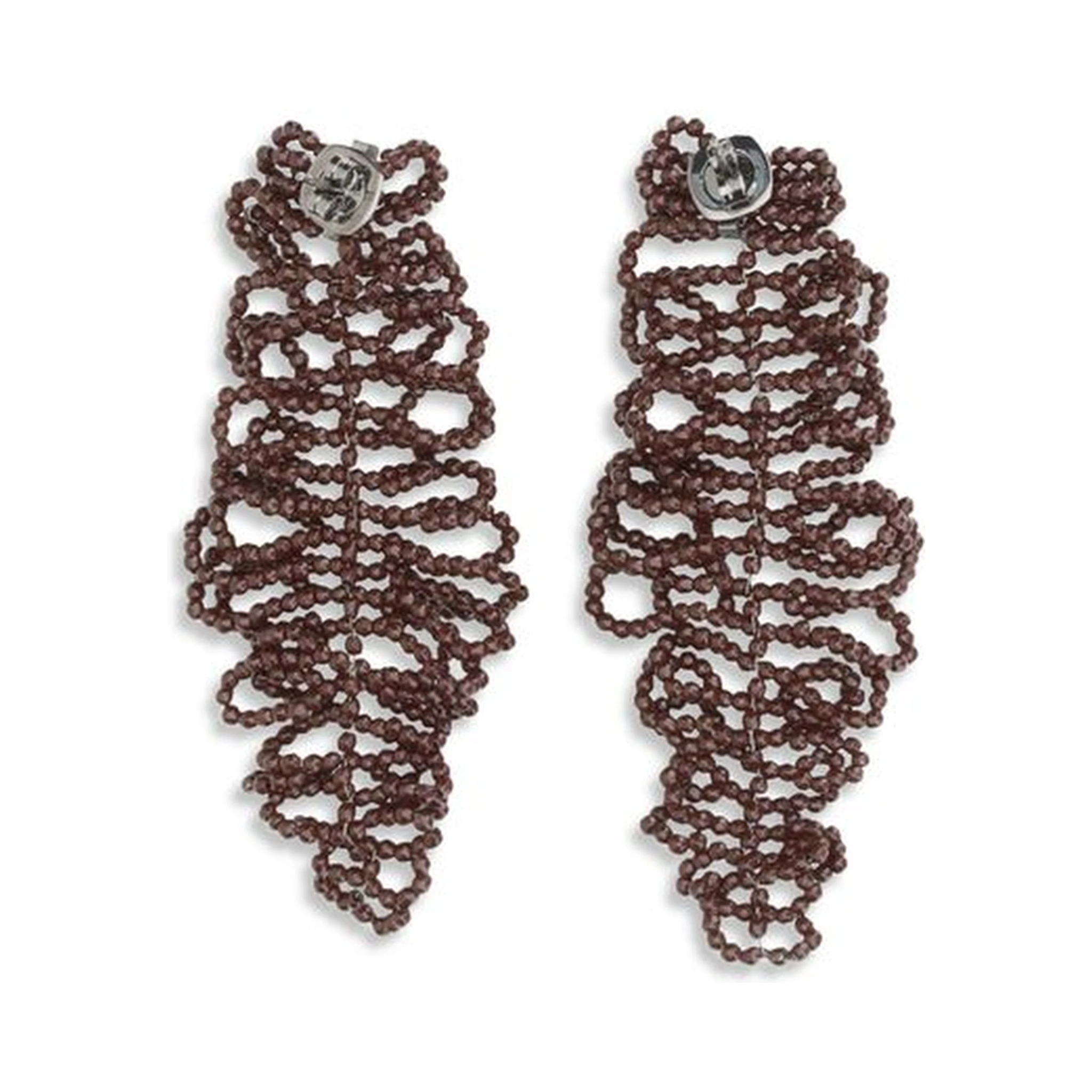 Bordeaux Silver Earrings