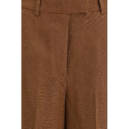 Brown Viscose Bermuda Shorts