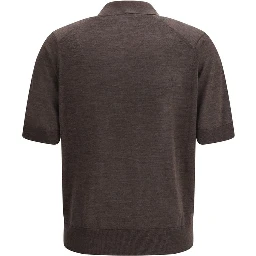 Brown Cashmere Polo Shirt