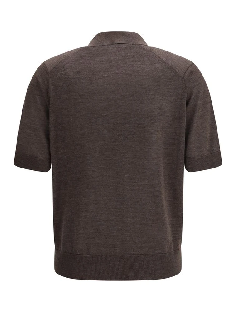Brown Cashmere Polo Shirt alternative