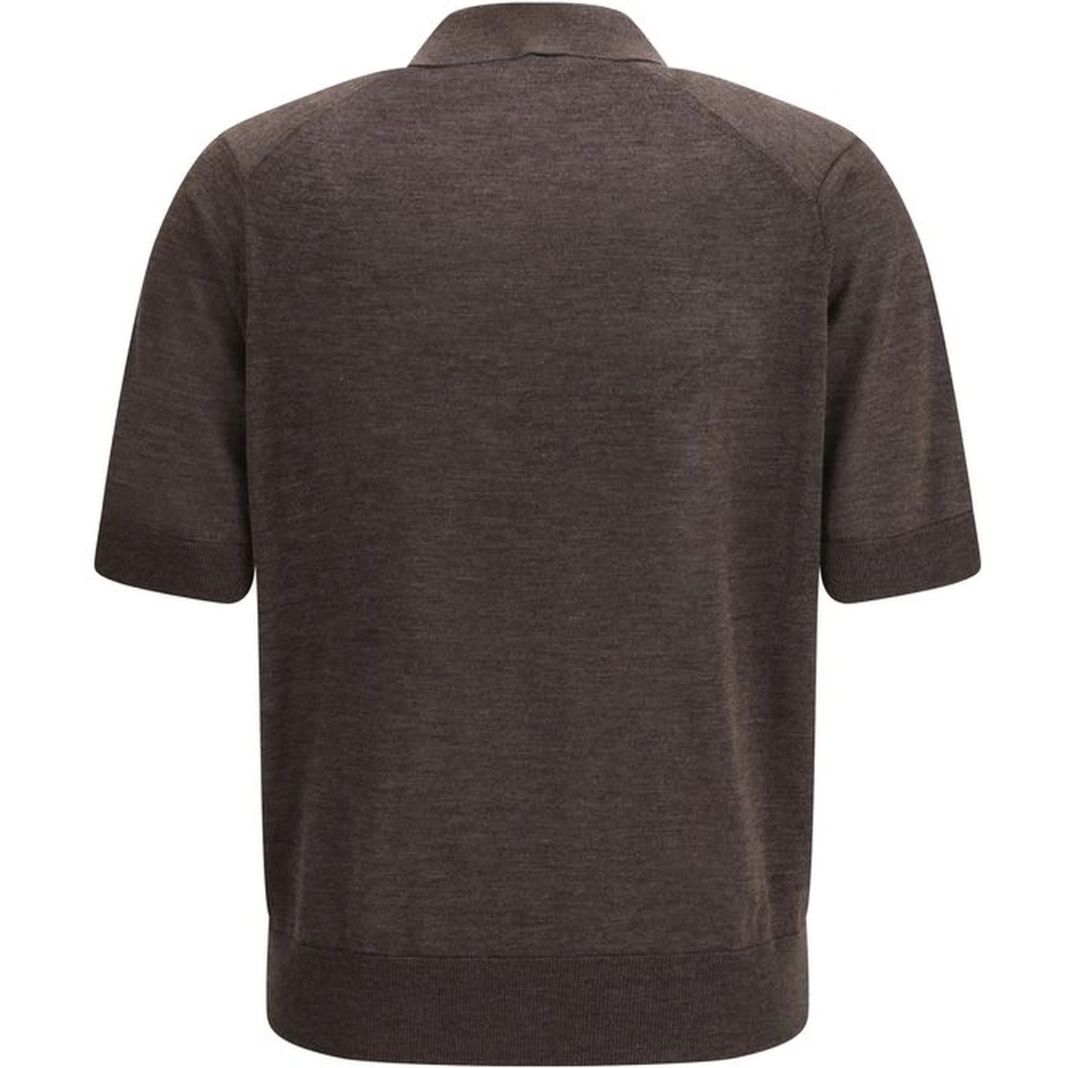 Brown Cashmere Polo Shirt
