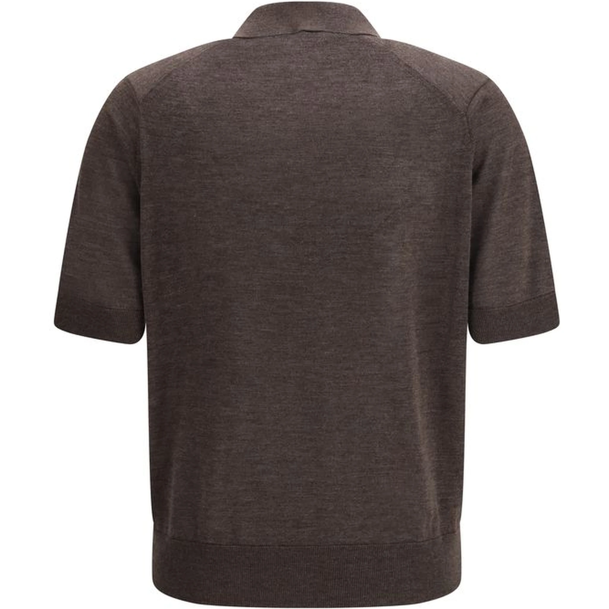 Brown Cashmere Polo Shirt
