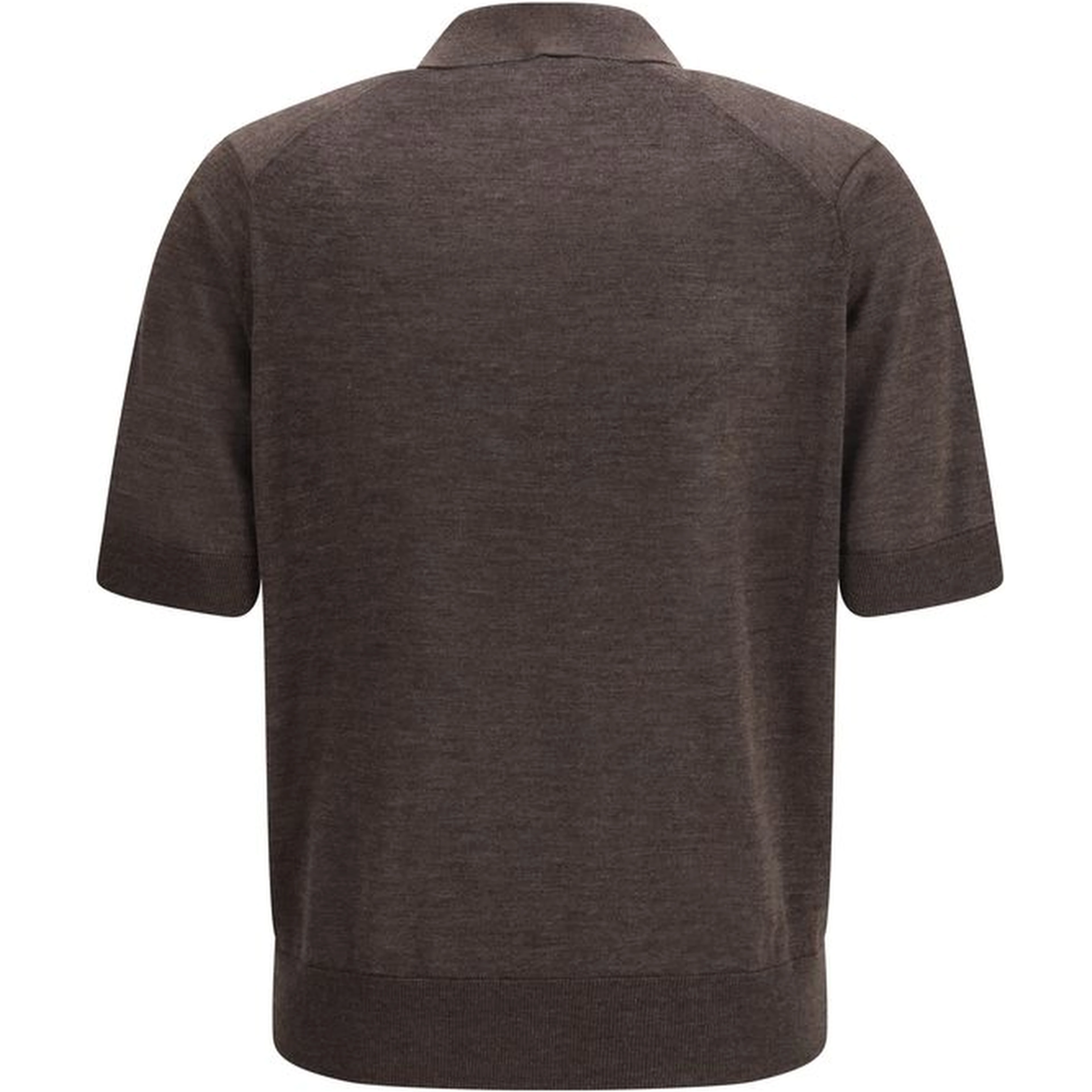 Brown Cashmere Polo Shirt