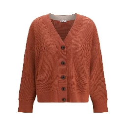 Orange Cashmere Cardigan