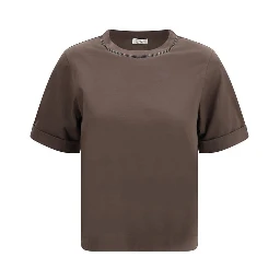 Brown Cotton T-Shirt