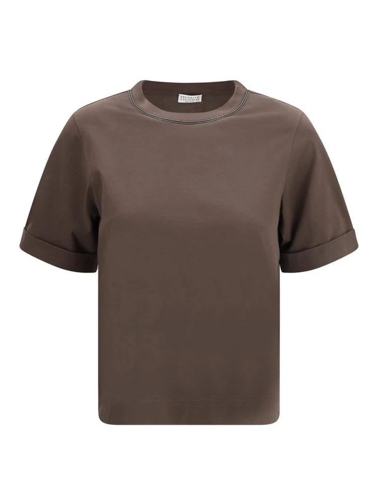 Brown Cotton T-Shirt
