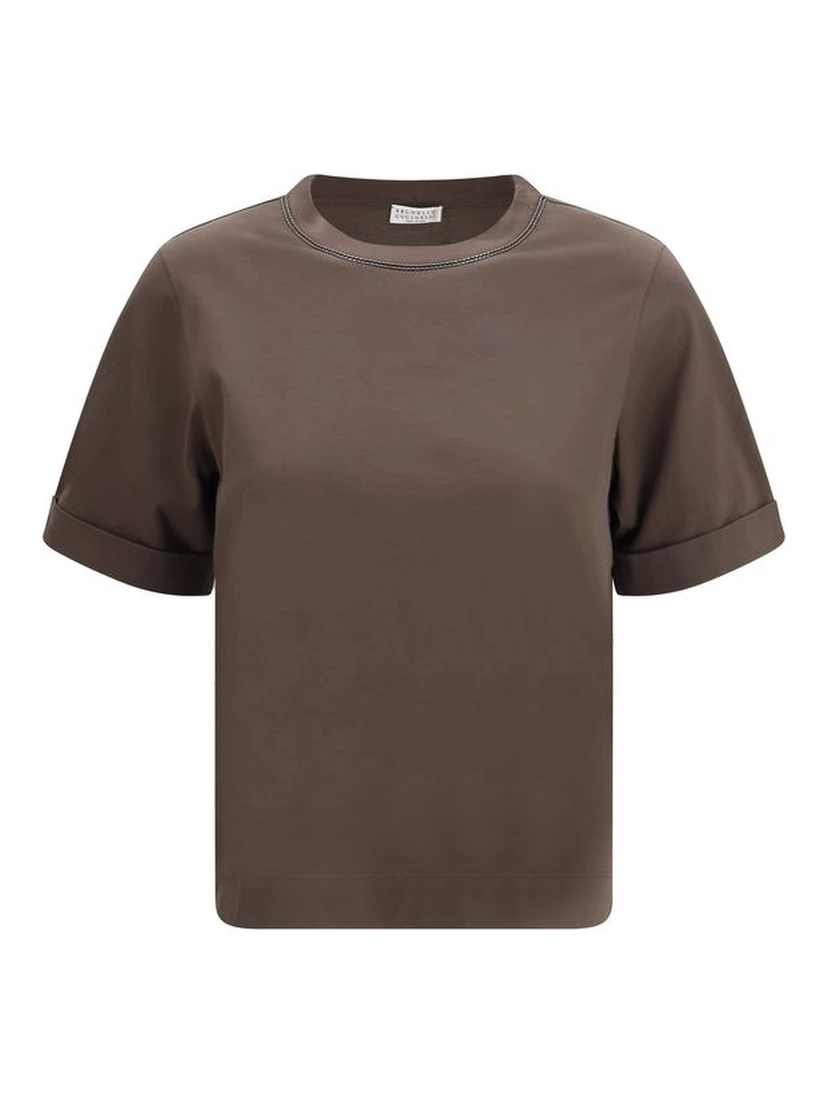 Brown Cotton T-Shirt