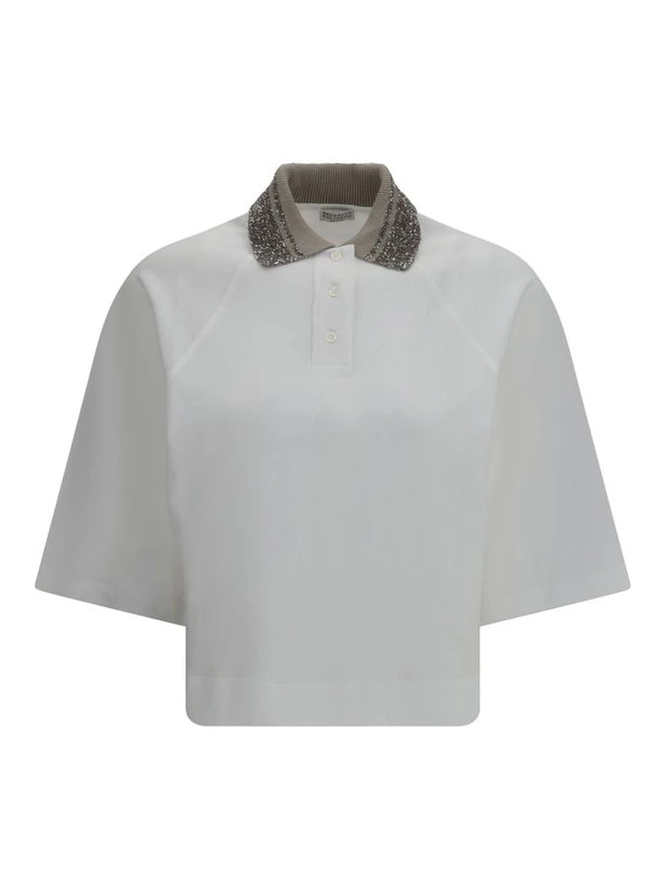 White Cotton Polo Shirt