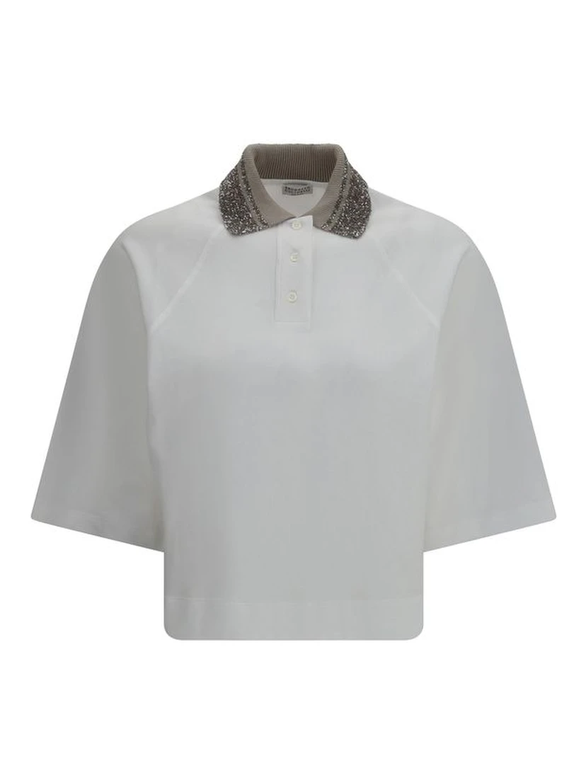 White Cotton Polo Shirt