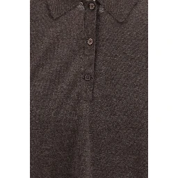 Brown Cashmere Polo Shirt