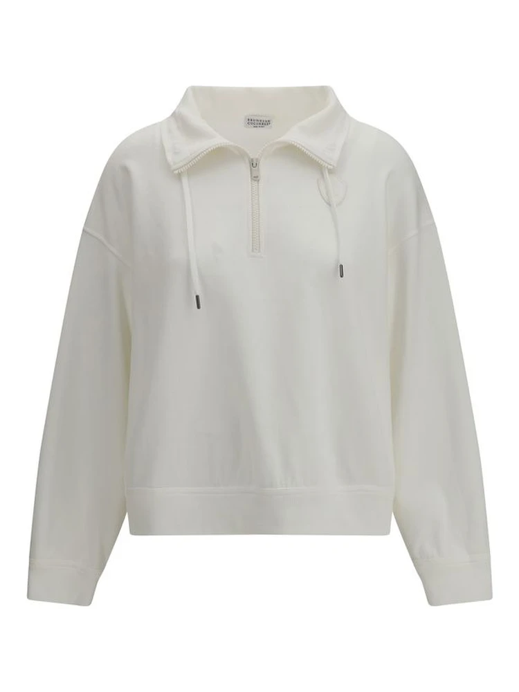 White Cotton Sweatshirt