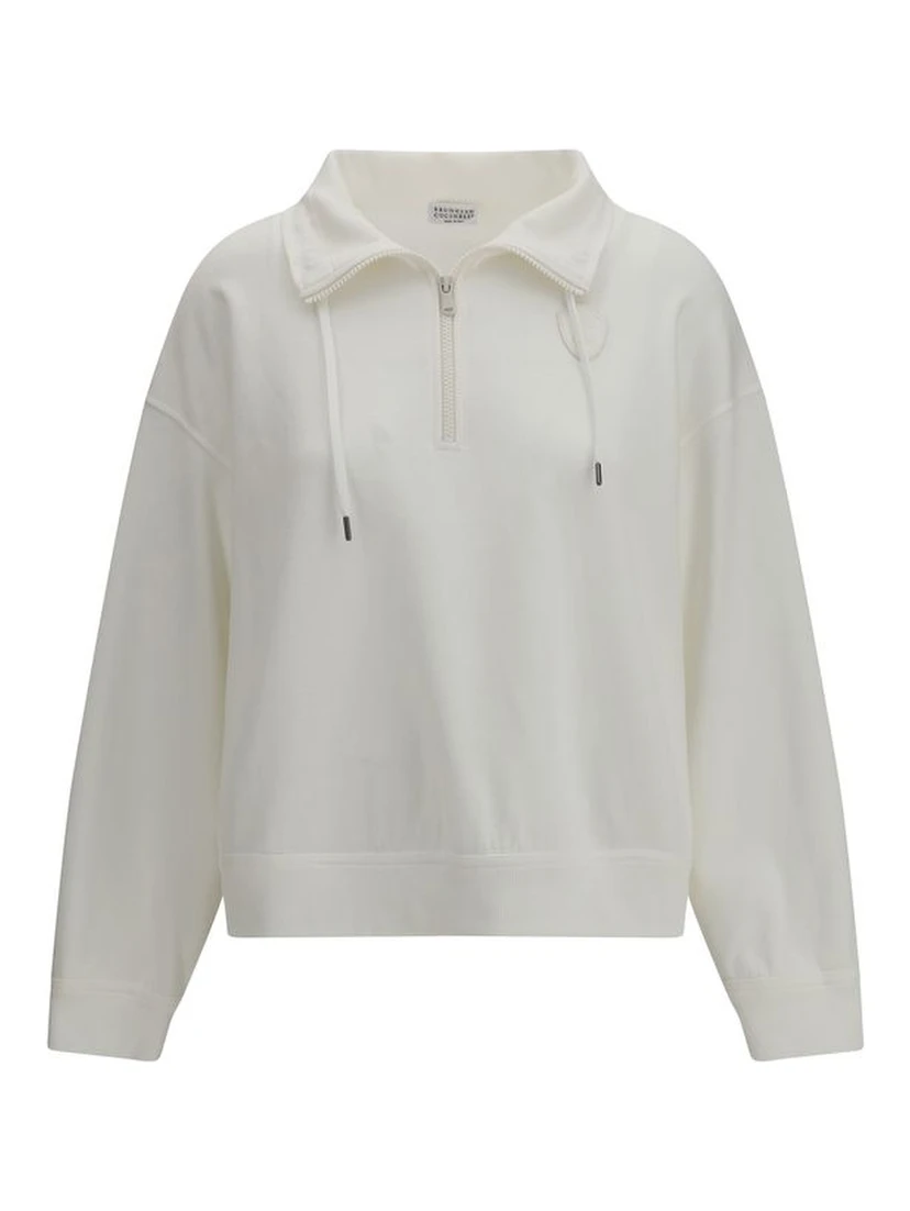 White Cotton Sweatshirt