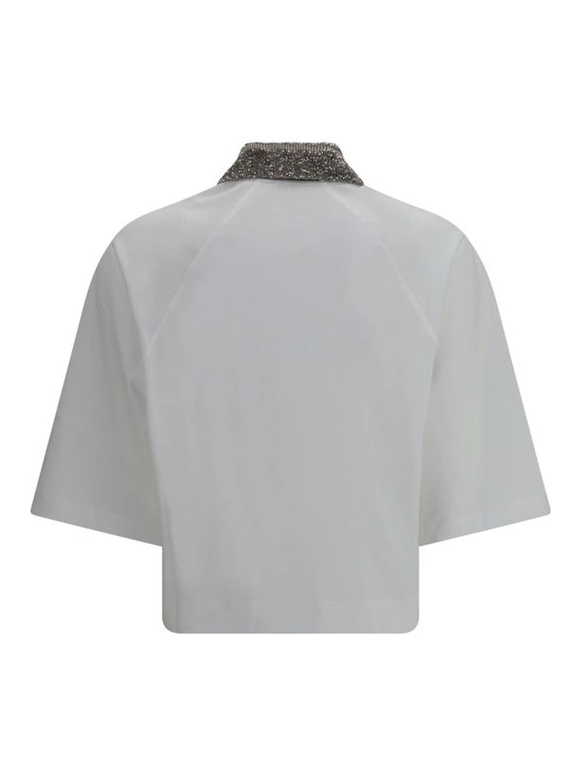 White Cotton Polo Shirt