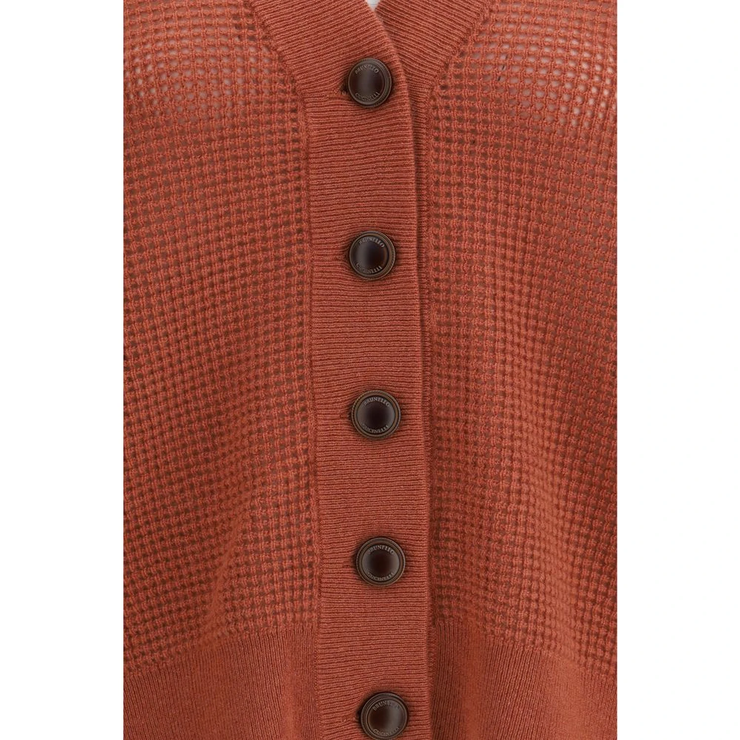 Orange Cashmere Cardigan