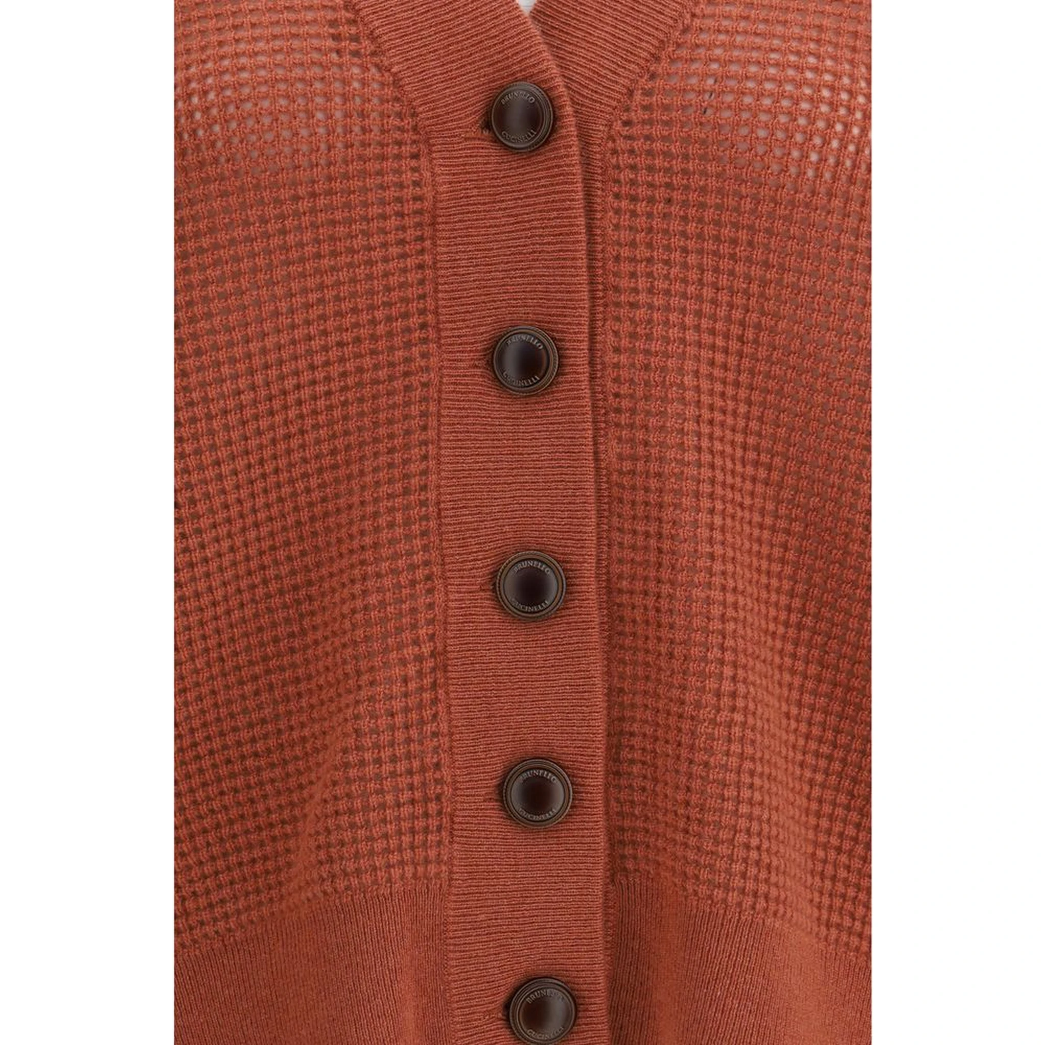 Orange Cashmere Cardigan