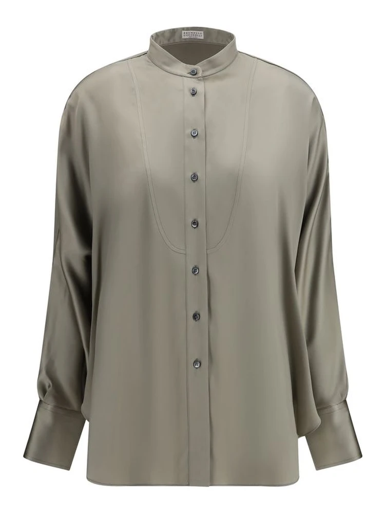 Bicolor Silk Shirt