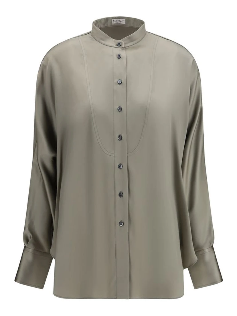 Bicolor Silk Shirt