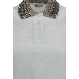 White Cotton Polo Shirt