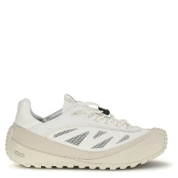 White Polyester Athletic Sneakers