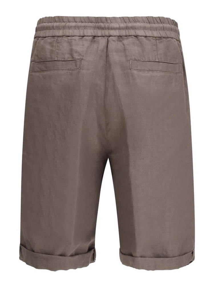 Brown Linen Bermuda Shorts alternative
