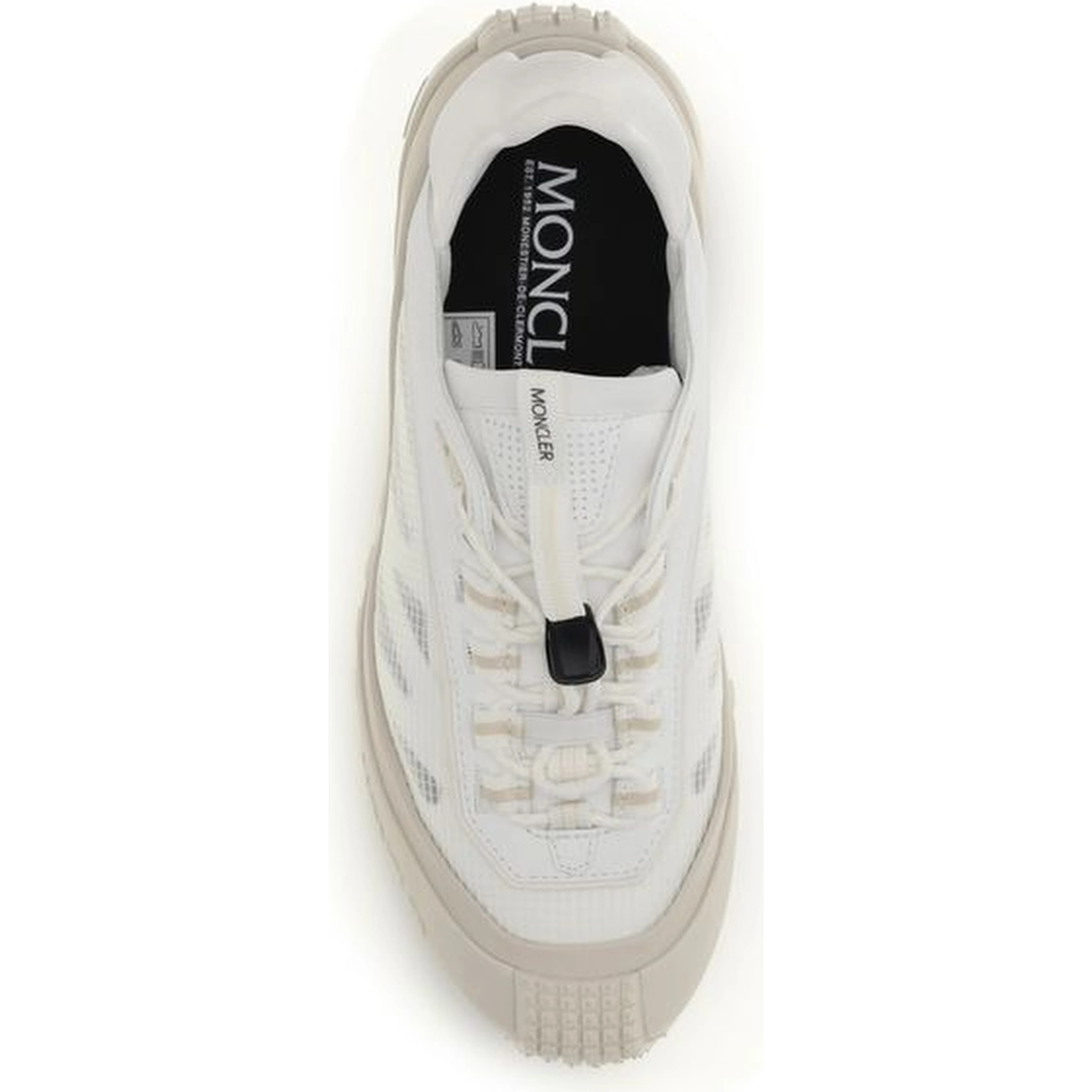 White Polyester Athletic Sneakers