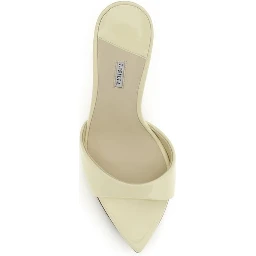 Bicolor Calf Leather Bos Taurus Stiletto Heel Sandals