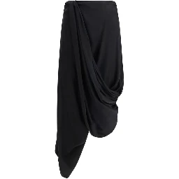 Black Copper Midi Skirt